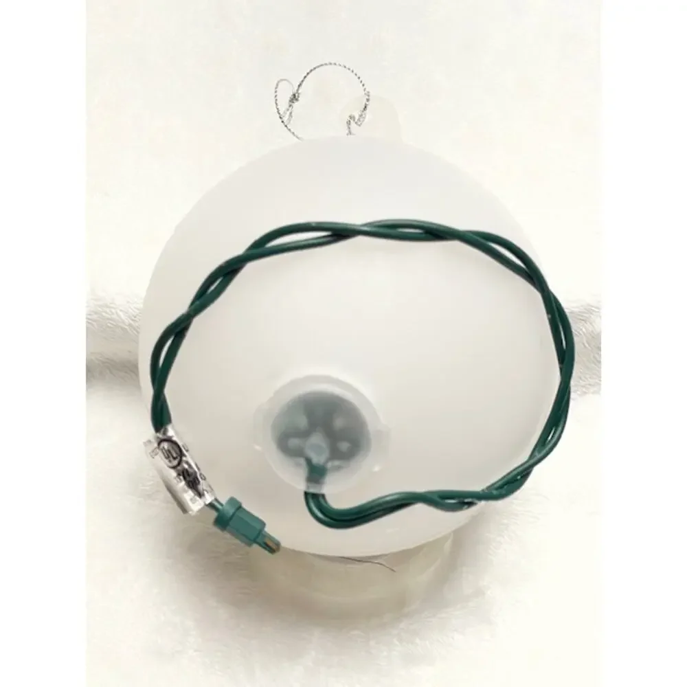 Vintage 2003 Target Exclusive Color Changing Lighted Snowman Ball Ornament-NIB